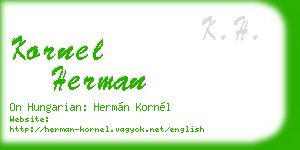 kornel herman business card