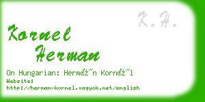 kornel herman business card